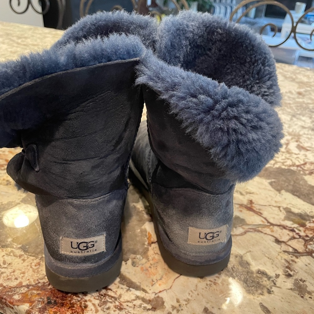 UGG Navy Shearling Boots